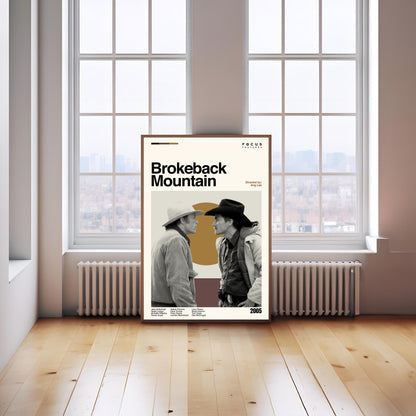 Brokeback Mountain Movie Poster – Mid-Century Modern Minimalist Print