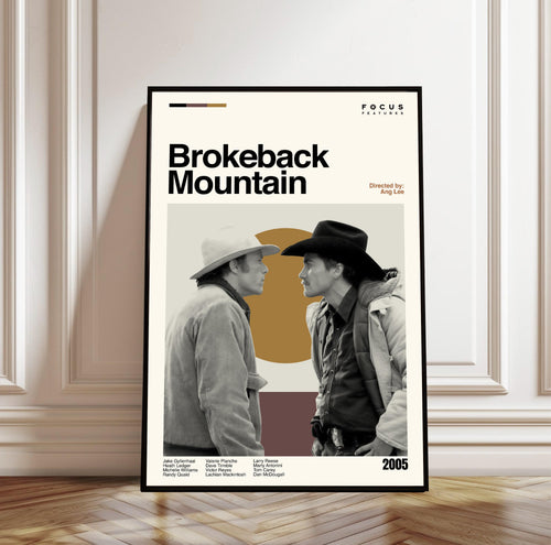 Brokeback Mountain Movie Poster – Mid-Century Modern Minimalist Print