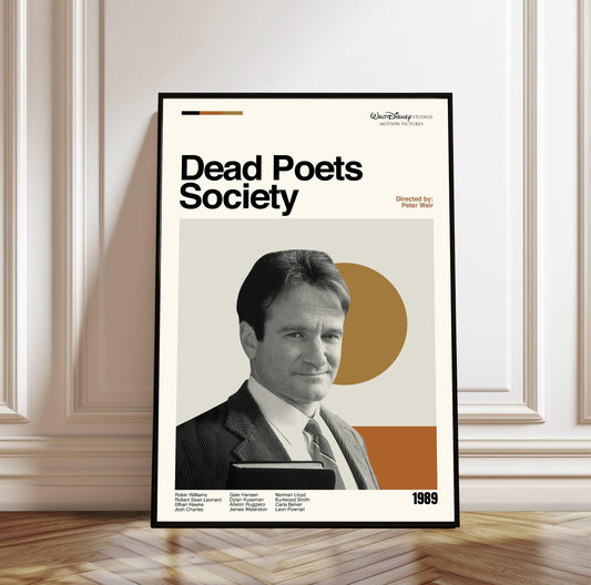 Dead Poets Society Poster - Movie Poster - Midcentury Modern Art - Minimalist Print - Retro Poster - Vintage Print Art - Gifts for him