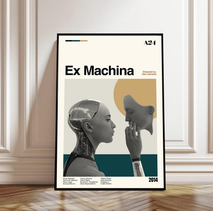 Ex Machina Movie Poster: Mid-Century Modern Minimalist Art Print