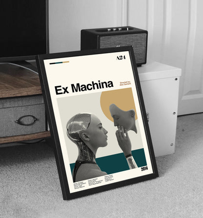 Ex Machina Movie Poster: Mid-Century Modern Minimalist Art Print