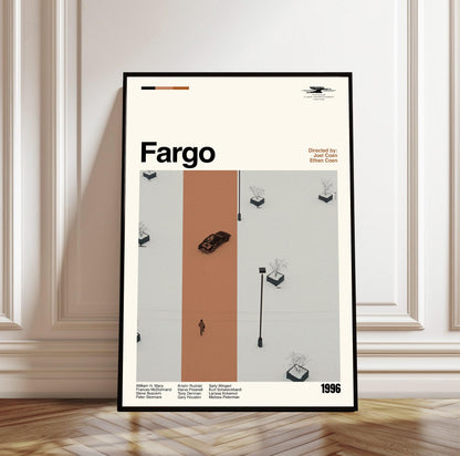 Fargo Poster - Movie Poster - Midcentury Modern Art - Minimalist Print - Retro Poster - Vintage Print Art - Wall Art - Gifts for him
