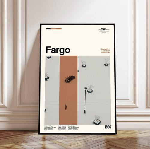 Fargo Poster - Movie Poster - Midcentury Modern Art - Minimalist Print - Retro Poster - Vintage Print Art - Wall Art - Gifts for him