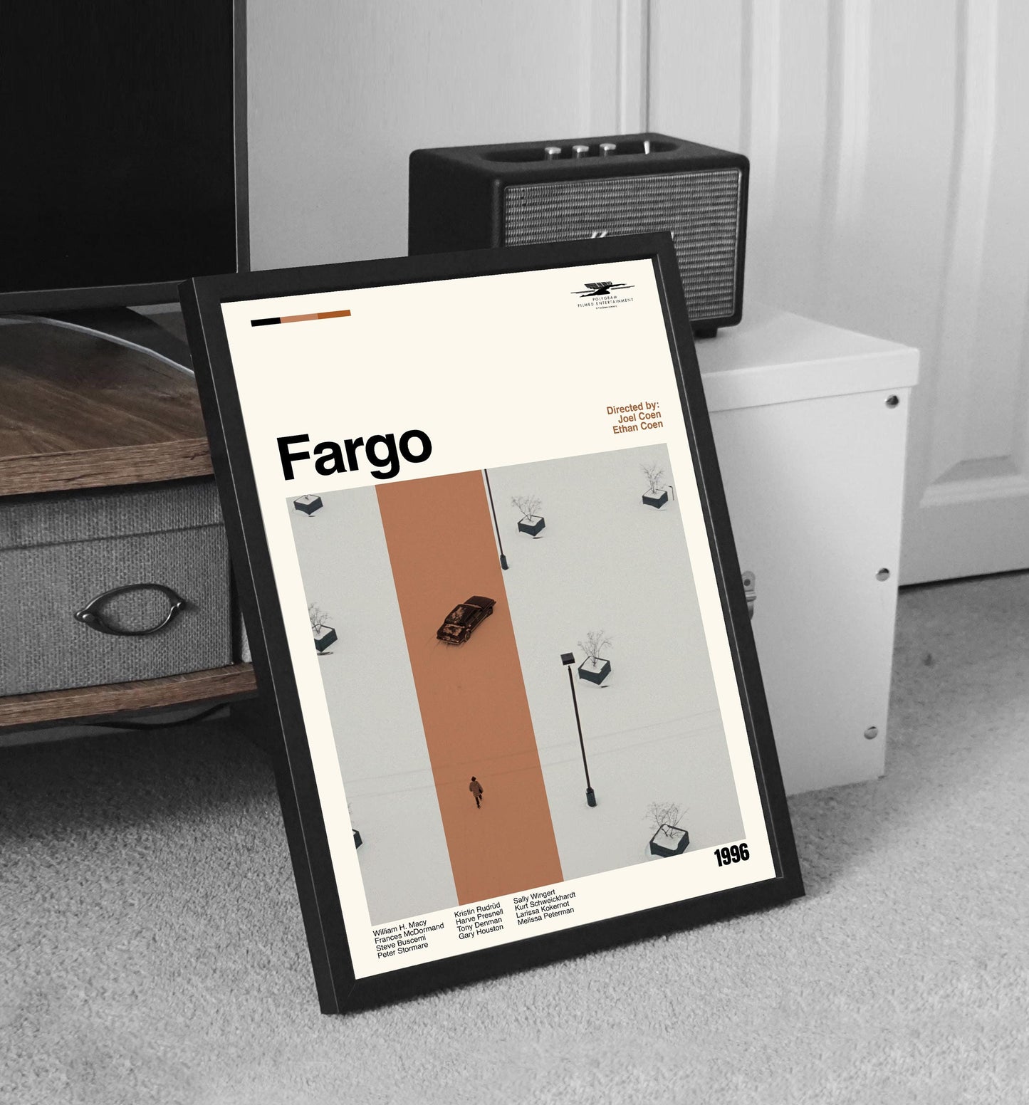 Fargo Poster - Movie Poster - Midcentury Modern Art - Minimalist Print - Retro Poster - Vintage Print Art - Wall Art - Gifts for him