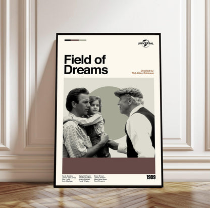 Field of Dreams Movie Poster - Minimalist Mid-Century Modern Print
