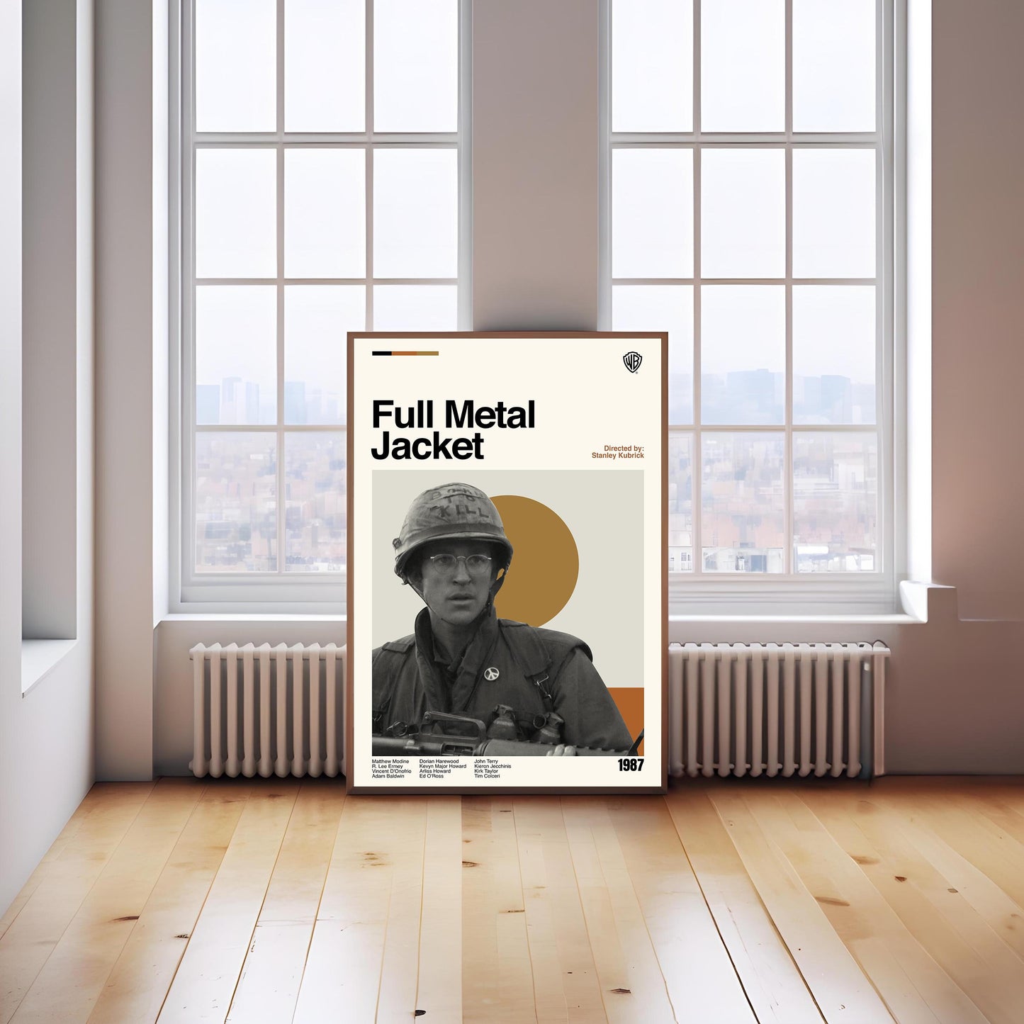Full Metal Jacket Movie Poster: Mid-Century Modern Minimalist Print