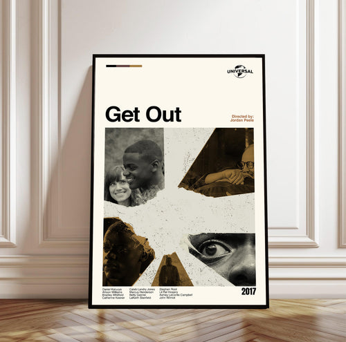 Get Out Movie Poster – Minimalist Mid-Century Modern Art Print