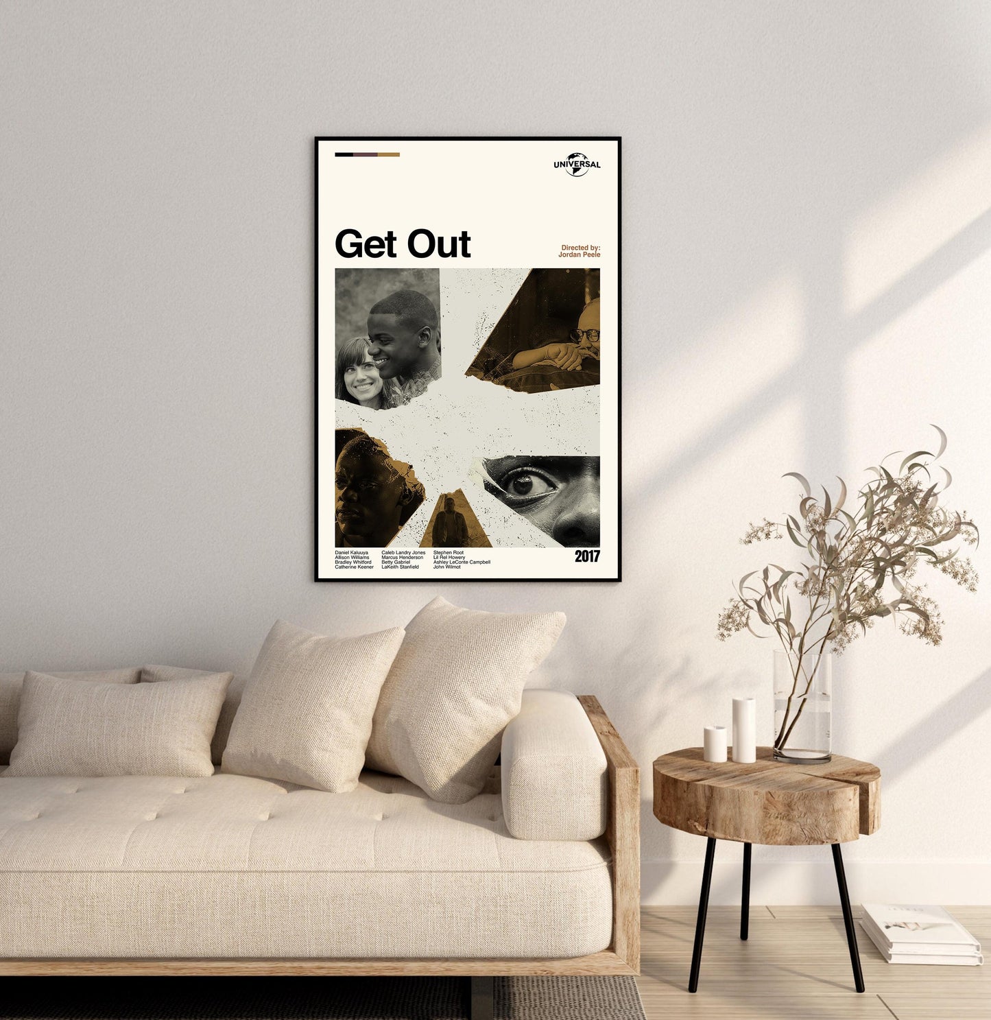 Get Out Movie Poster – Minimalist Mid-Century Modern Art Print