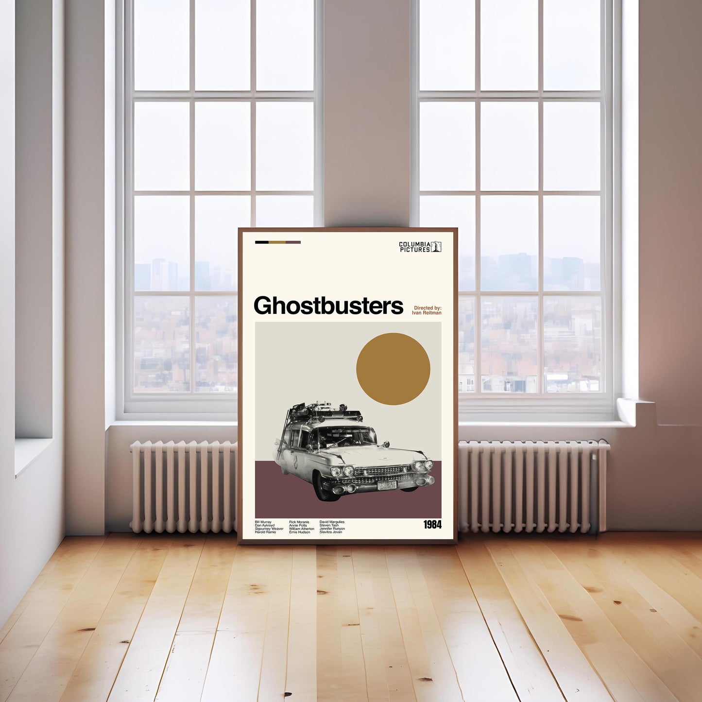 Ghostbusters Movie Poster - Minimalist Mid-Century Modern Print