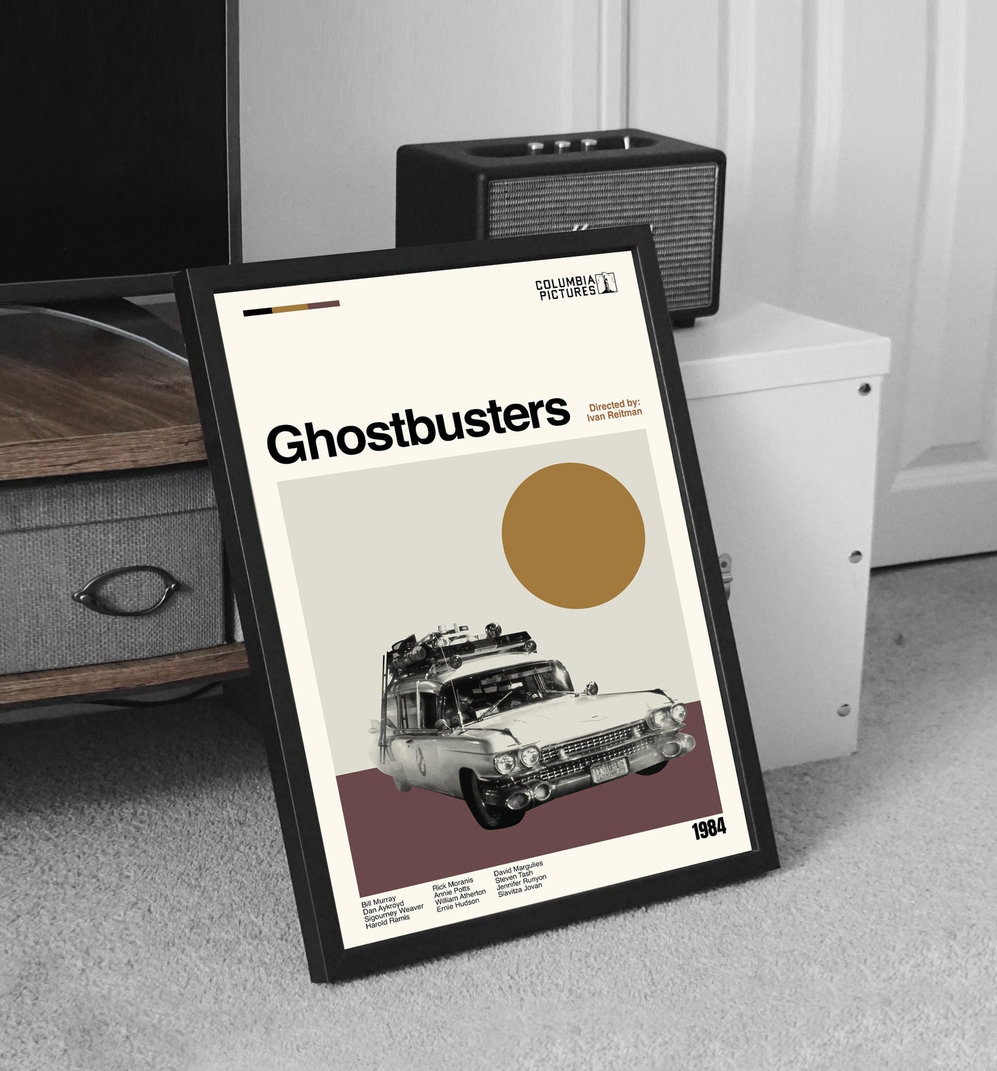 Ghostbusters Movie Poster - Minimalist Mid-Century Modern Print