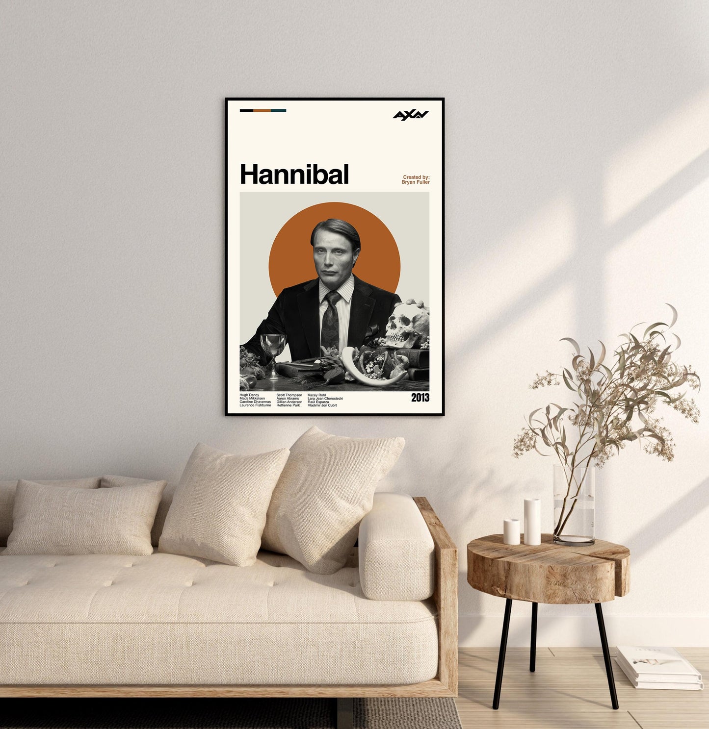 Hannibal TV Series Poster - Mid-Century Modern Minimalist Print