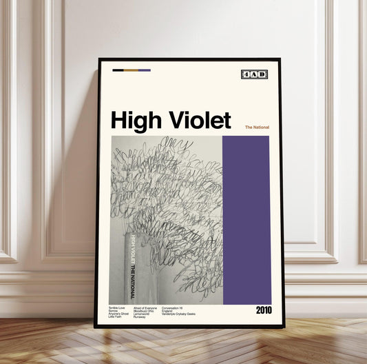 High Violet Album Art Print – Midcentury Modern Wall Decor