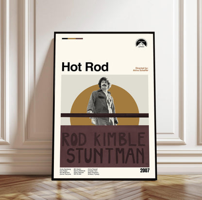 Hot Rod Poster - Movie Poster - Midcentury Modern Art - Minimalist Print - Retro Poster - Vintage Print - Wall Art - Gifts for him