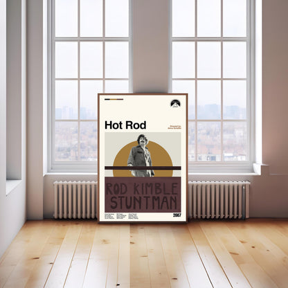 Hot Rod Poster - Movie Poster - Midcentury Modern Art - Minimalist Print - Retro Poster - Vintage Print - Wall Art - Gifts for him