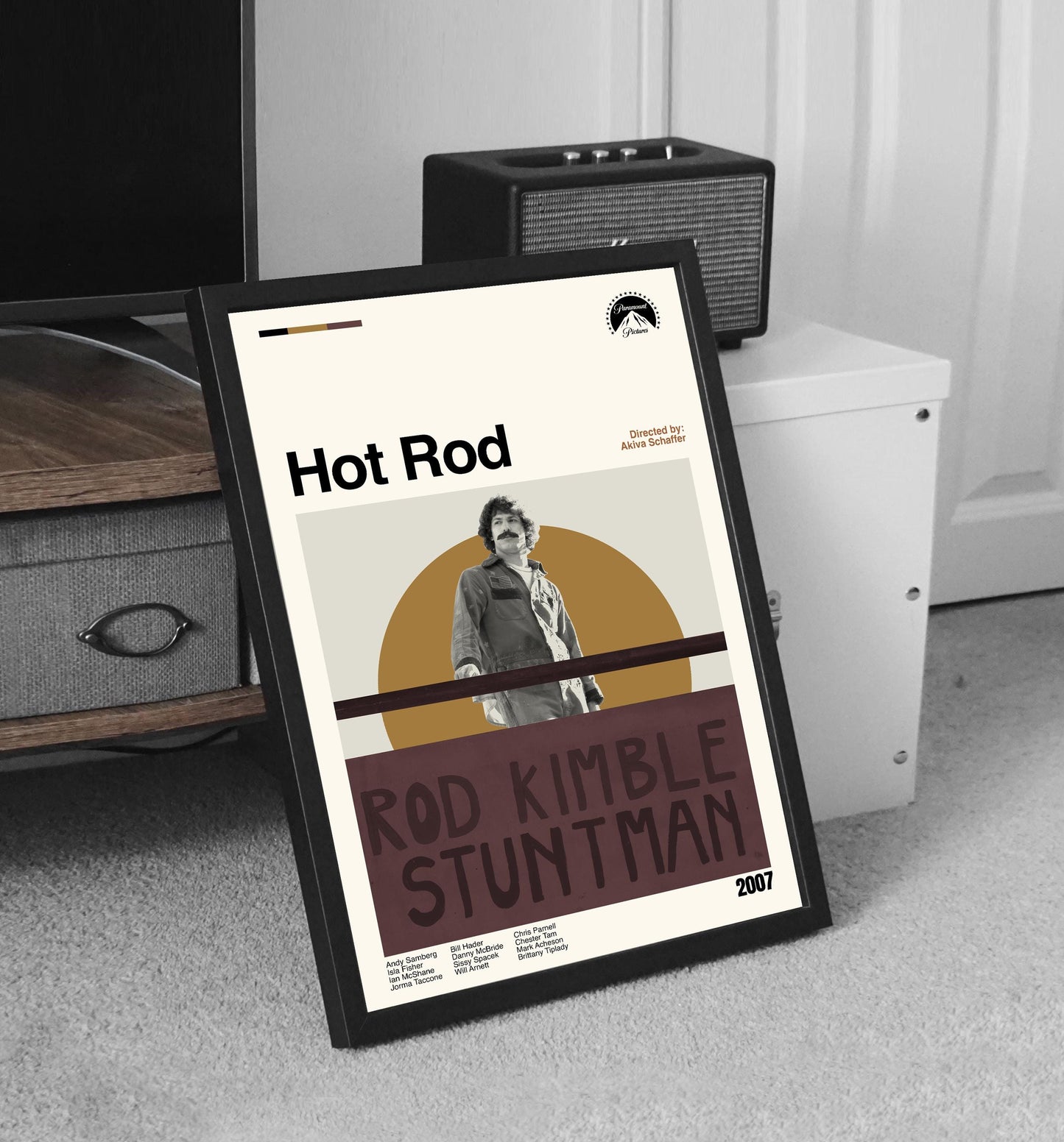 Hot Rod Poster - Movie Poster - Midcentury Modern Art - Minimalist Print - Retro Poster - Vintage Print - Wall Art - Gifts for him