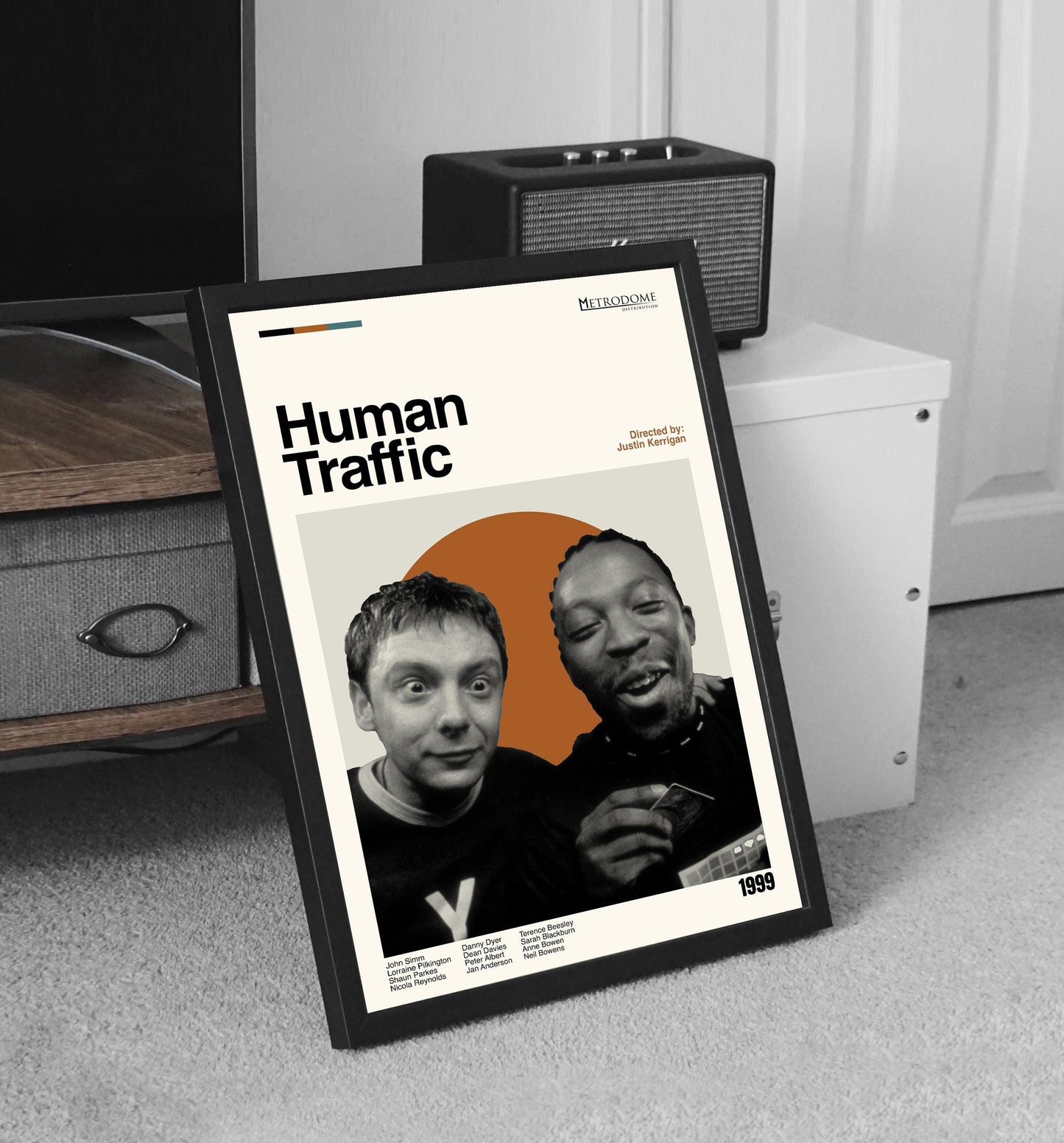 Human Traffic Poster - Movie Poster - Midcentury Modern Art - Minimalist Print - Retro Poster - Vintage Print Art - Wall Art - Gifts for him