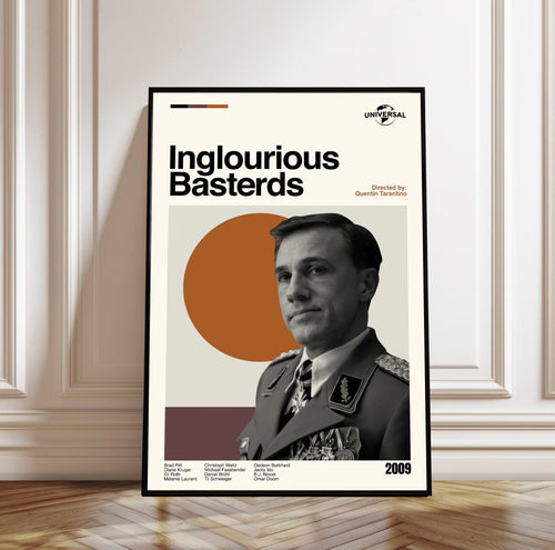 Inglourious Basterds Poster - Midcentury Modern Movie Print