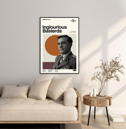 Inglourious Basterds Poster - Midcentury Modern Movie Print