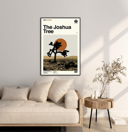 Joshua Tree U2 Poster - Music Poster - Midcentury Modern Art - Minimalist Print - Retro Poster - Vintage Print - Wall Art - Gifts for him