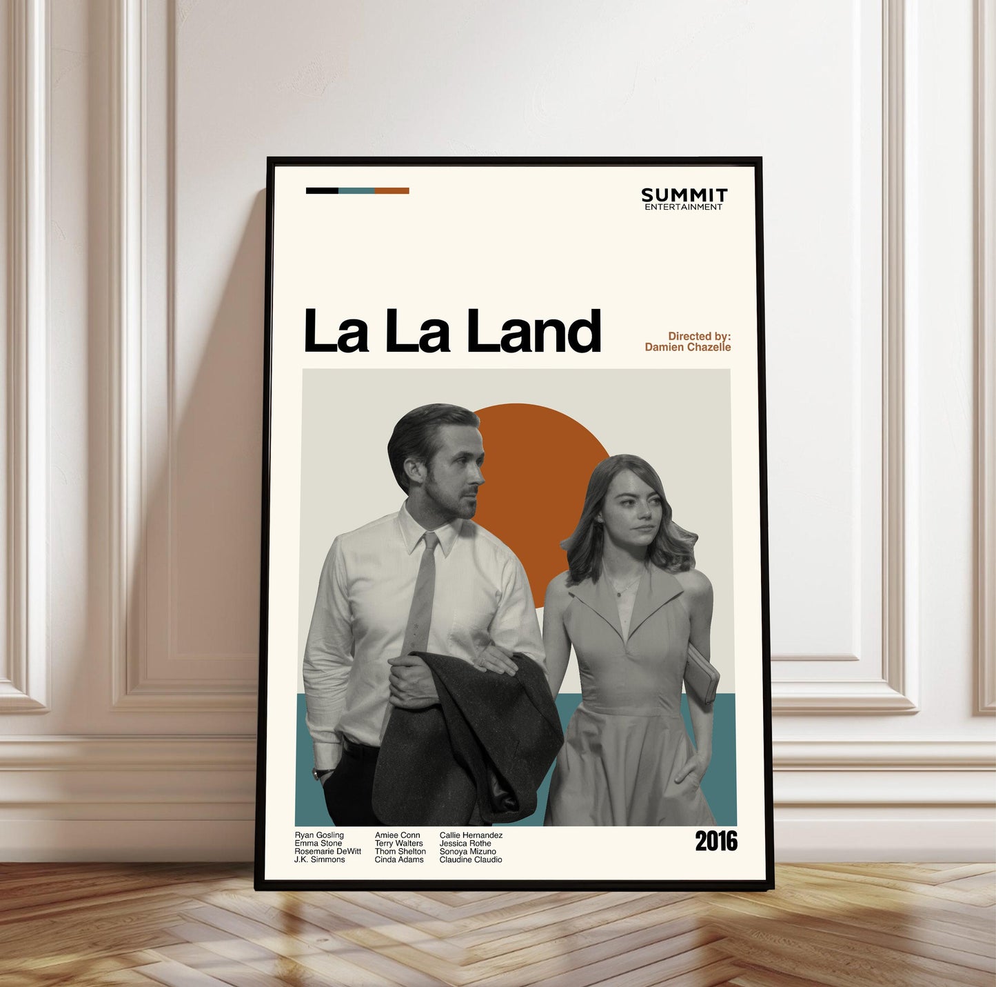 La La Land Poster - Movie Poster - Midcentury Modern Art - Minimalist Print - Retro Poster - Vintage Print Art - Wall Art - Gifts for him