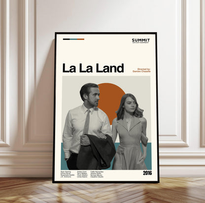 La La Land Poster - Movie Poster - Midcentury Modern Art - Minimalist Print - Retro Poster - Vintage Print Art - Wall Art - Gifts for him