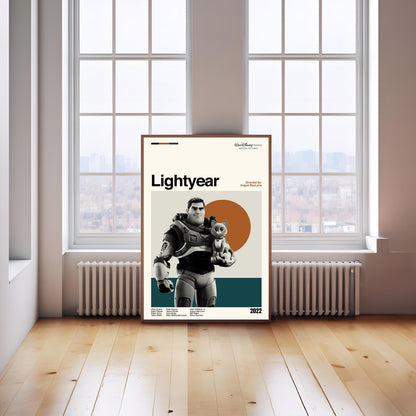Lightyear Poster - Movie Poster - Midcentury Modern Art - Minimalist Print - Retro Poster - Vintage Print Art - Wall Art - Gift for him