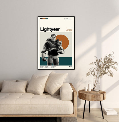 Lightyear Poster - Movie Poster - Midcentury Modern Art - Minimalist Print - Retro Poster - Vintage Print Art - Wall Art - Gift for him