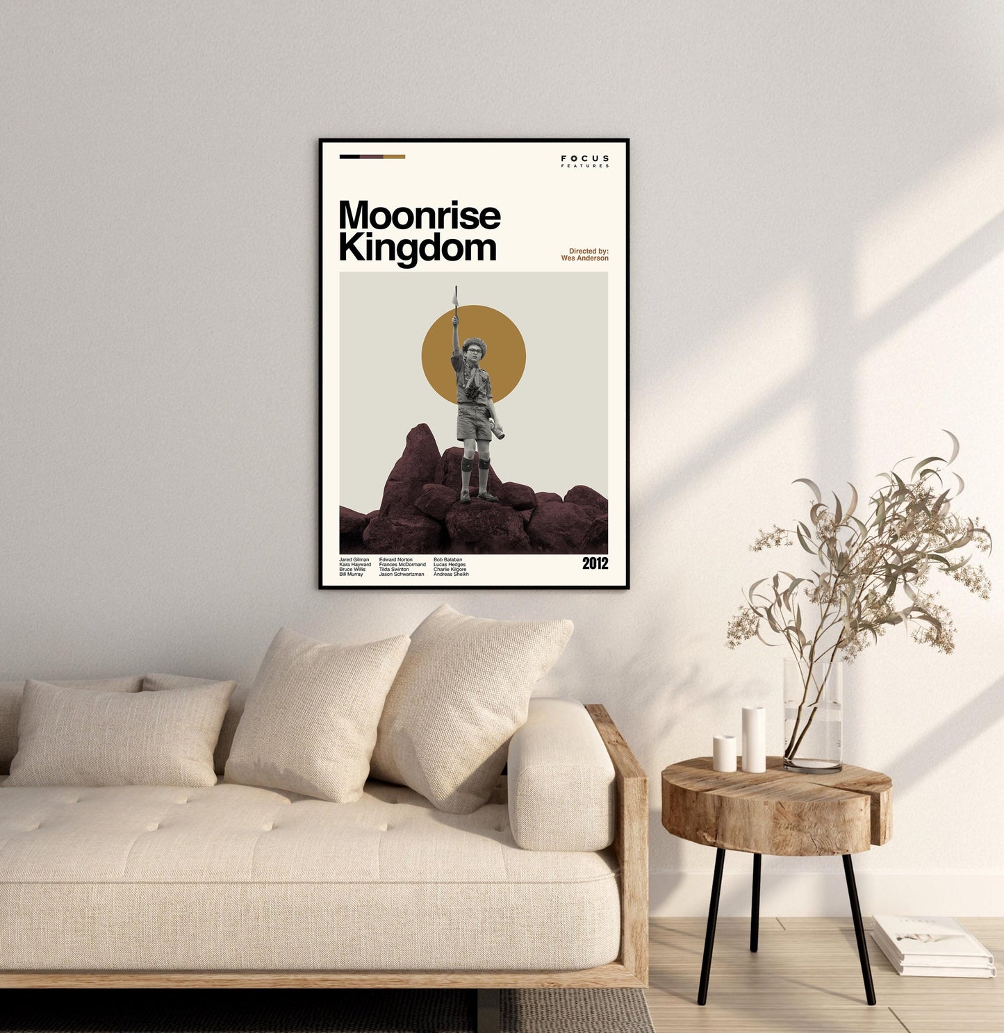 Moonrise Kingdom Movie Poster: Mid-Century Modern Minimalist Print