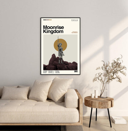 Moonrise Kingdom Movie Poster: Mid-Century Modern Minimalist Print
