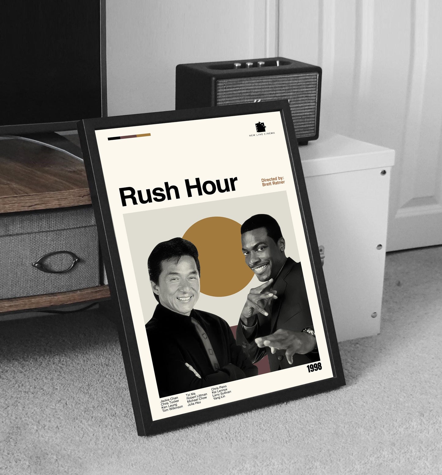 Rush Hour Poster - Movie Poster - Midcentury Modern Art - Minimalist Print - Retro Poster - Vintage Print Art - Wall Art - Gift for him
