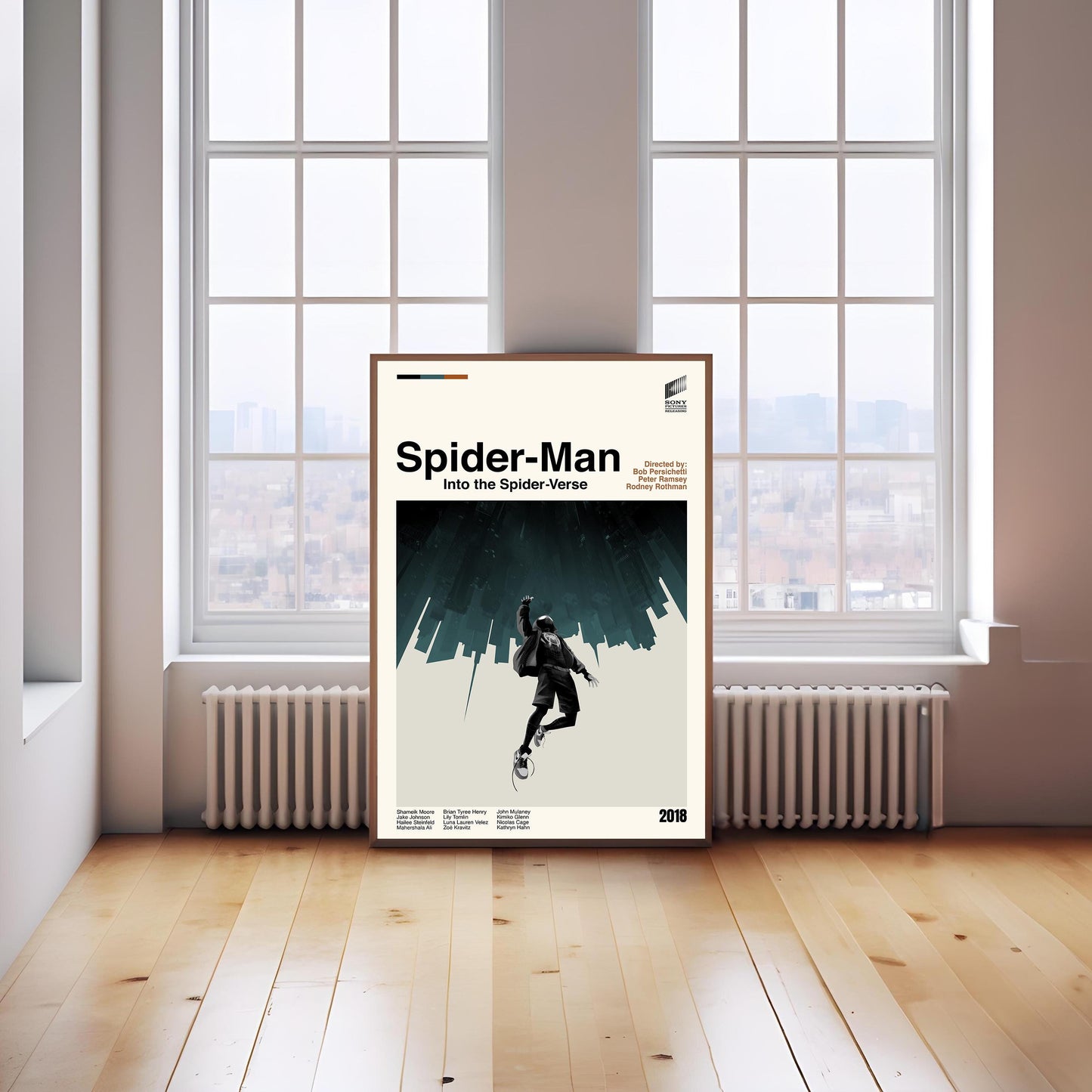 Spider-Man: Into the Spider-Verse Movie Poster - Midcentury Modern Minimalist Print