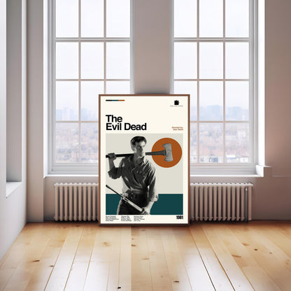 The Evil Dead Poster - Movie Poster - Midcentury Modern Art - Minimalist Print - Retro Poster - Vintage Print Art - Wall Art - Gift for him
