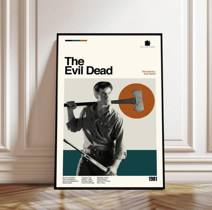 The Evil Dead Poster - Movie Poster - Midcentury Modern Art - Minimalist Print - Retro Poster - Vintage Print Art - Wall Art - Gift for him