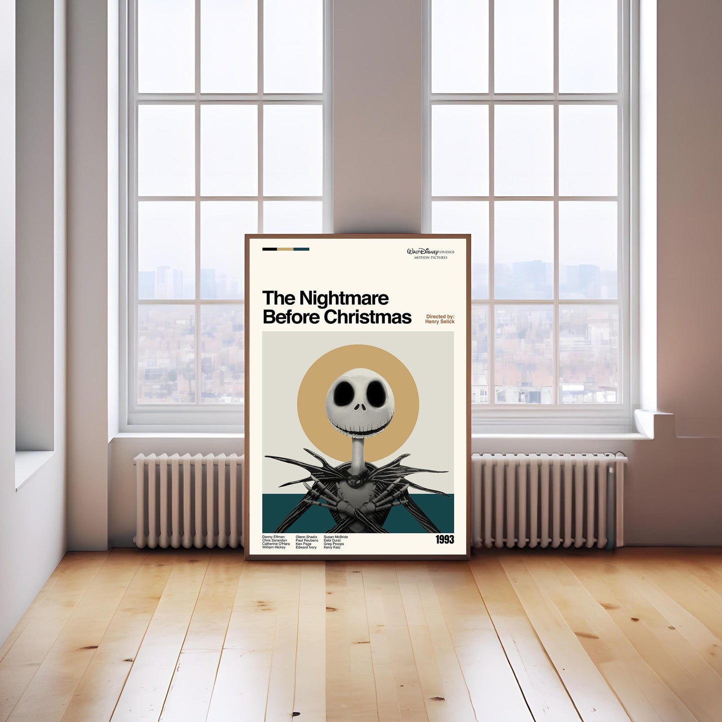 The Nightmare Before Christmas Poster - Movie Poster - Midcentury Modern Art - Minimalist Print - Retro Poster - Vintage Print - Wall Art