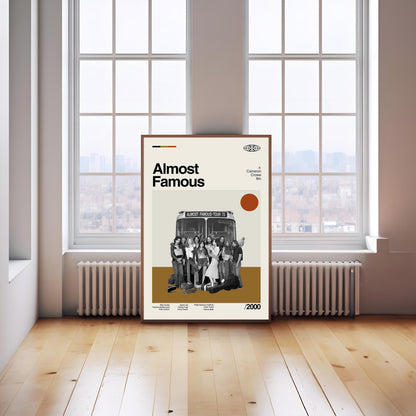 Almost Famous Poster - Movie Poster - Midcentury Modern Art - Minimalist Print - Retro Poster - Vintage Print Art - Wall Art - Gifts for him