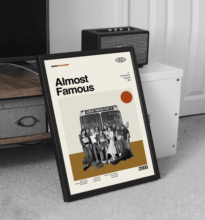 Almost Famous Poster - Movie Poster - Midcentury Modern Art - Minimalist Print - Retro Poster - Vintage Print Art - Wall Art - Gifts for him
