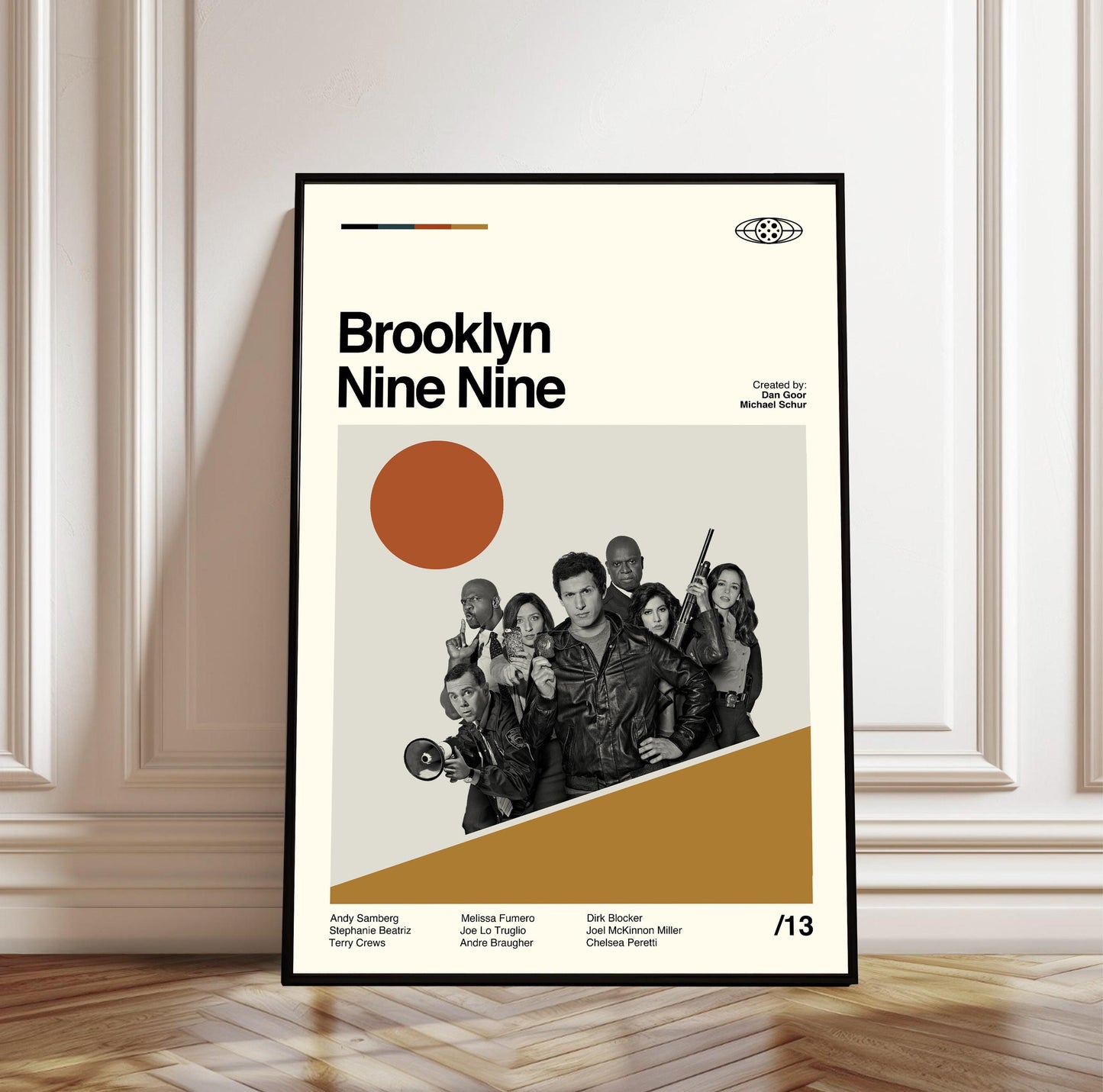 Brooklyn Nine-Nine Poster: Mid-Century Modern TV Series Art Print