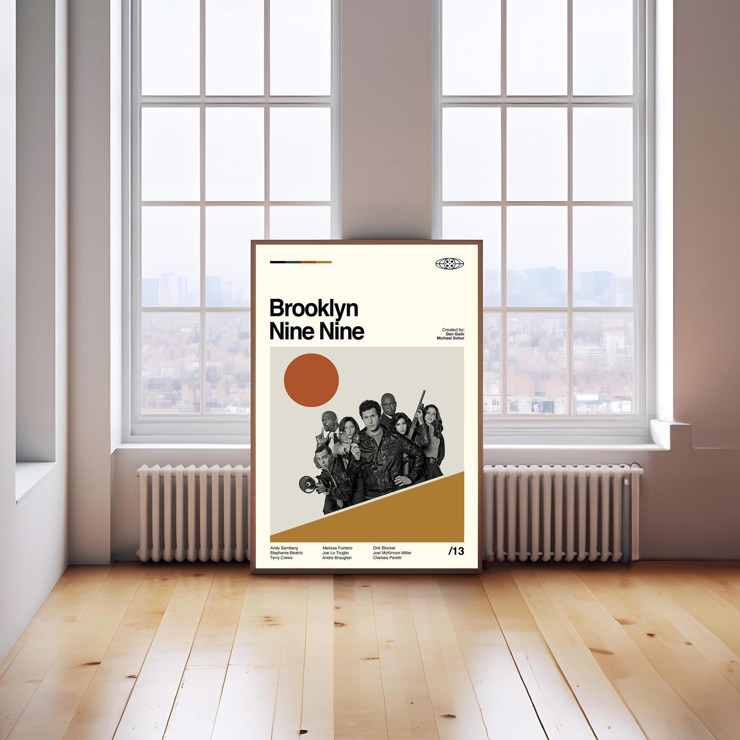 Brooklyn Nine-Nine Poster: Mid-Century Modern TV Series Art Print