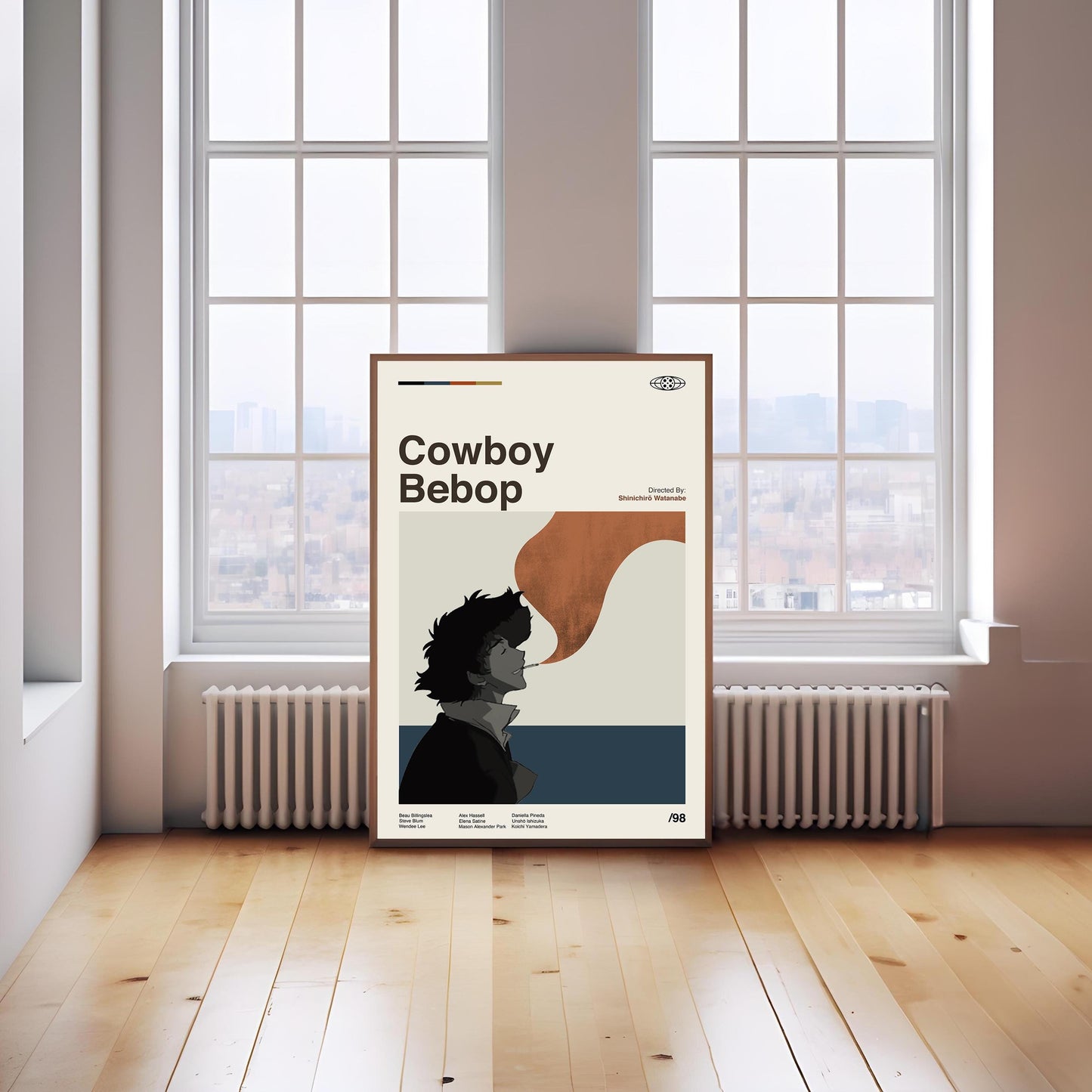 Cowboy Bebop Poster: Mid-Century Modern TV Series Art Print