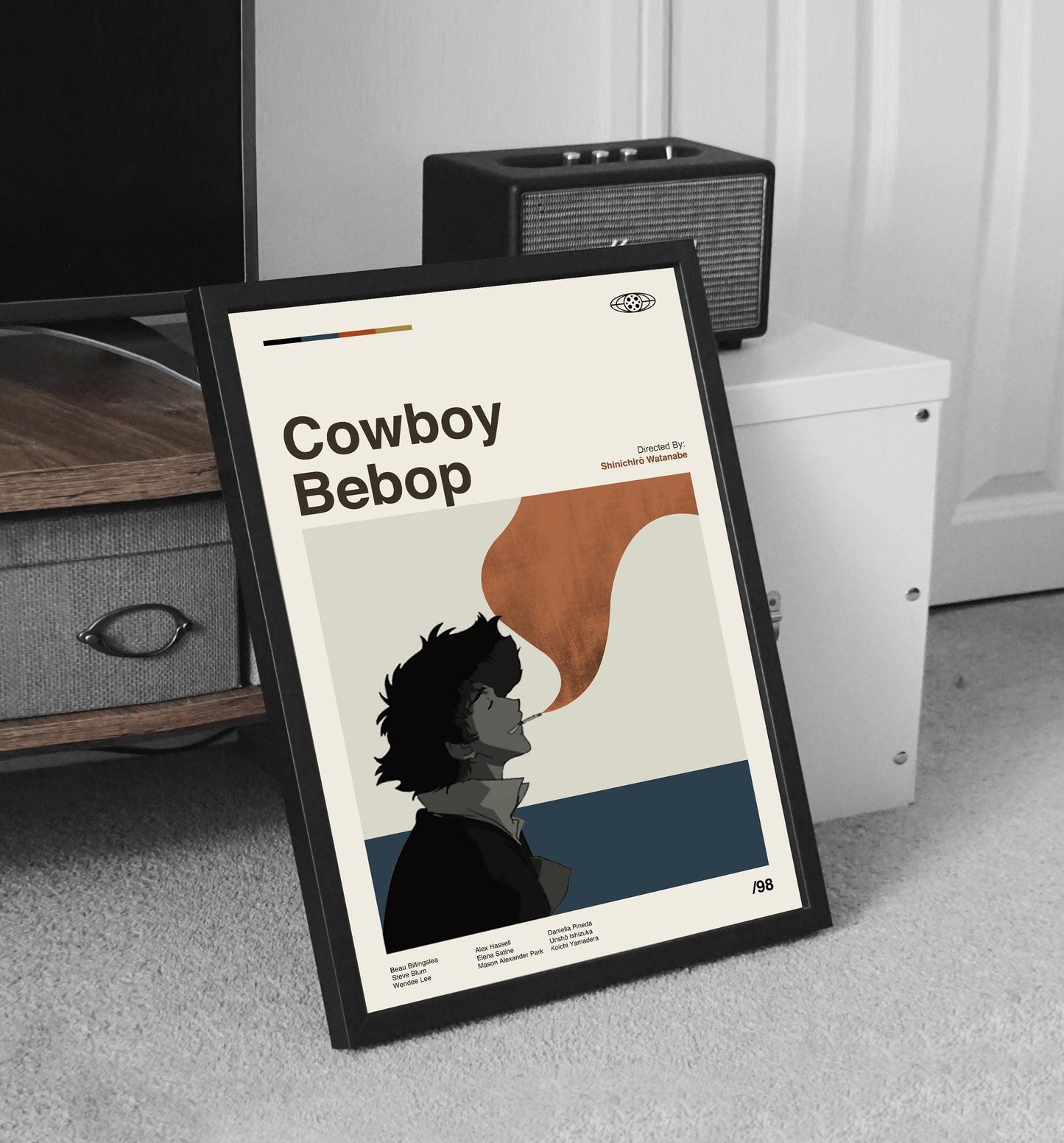Cowboy Bebop Poster: Mid-Century Modern TV Series Art Print