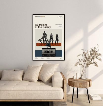 Guardians of the Galaxy Poster: Mid-Century Modern Minimalist Print