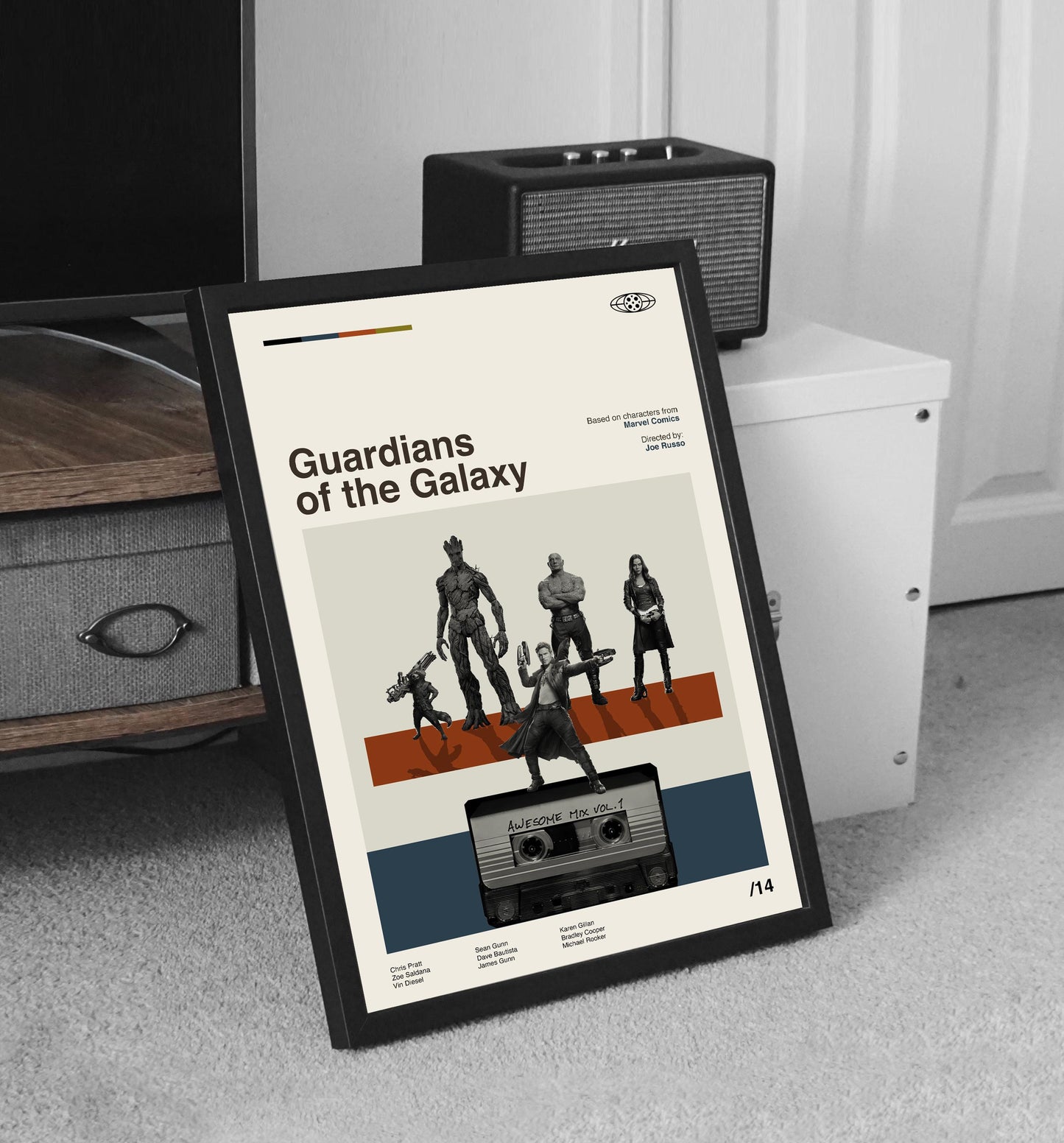 Guardians of the Galaxy Poster: Mid-Century Modern Minimalist Print