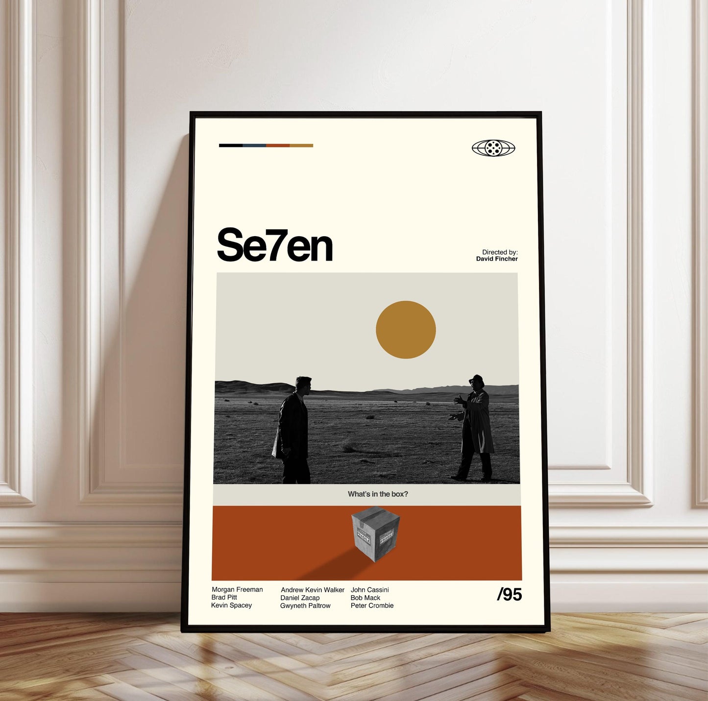 Se7en Movie Poster: Minimalist Mid-Century Modern Art Print