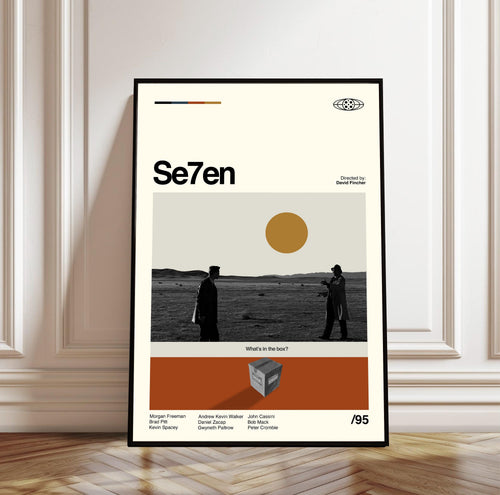 Se7en Movie Poster: Minimalist Mid-Century Modern Art Print
