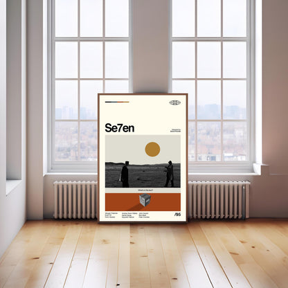 Se7en Movie Poster: Minimalist Mid-Century Modern Art Print