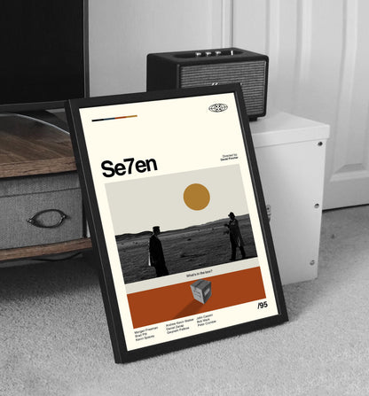 Se7en Movie Poster: Minimalist Mid-Century Modern Art Print