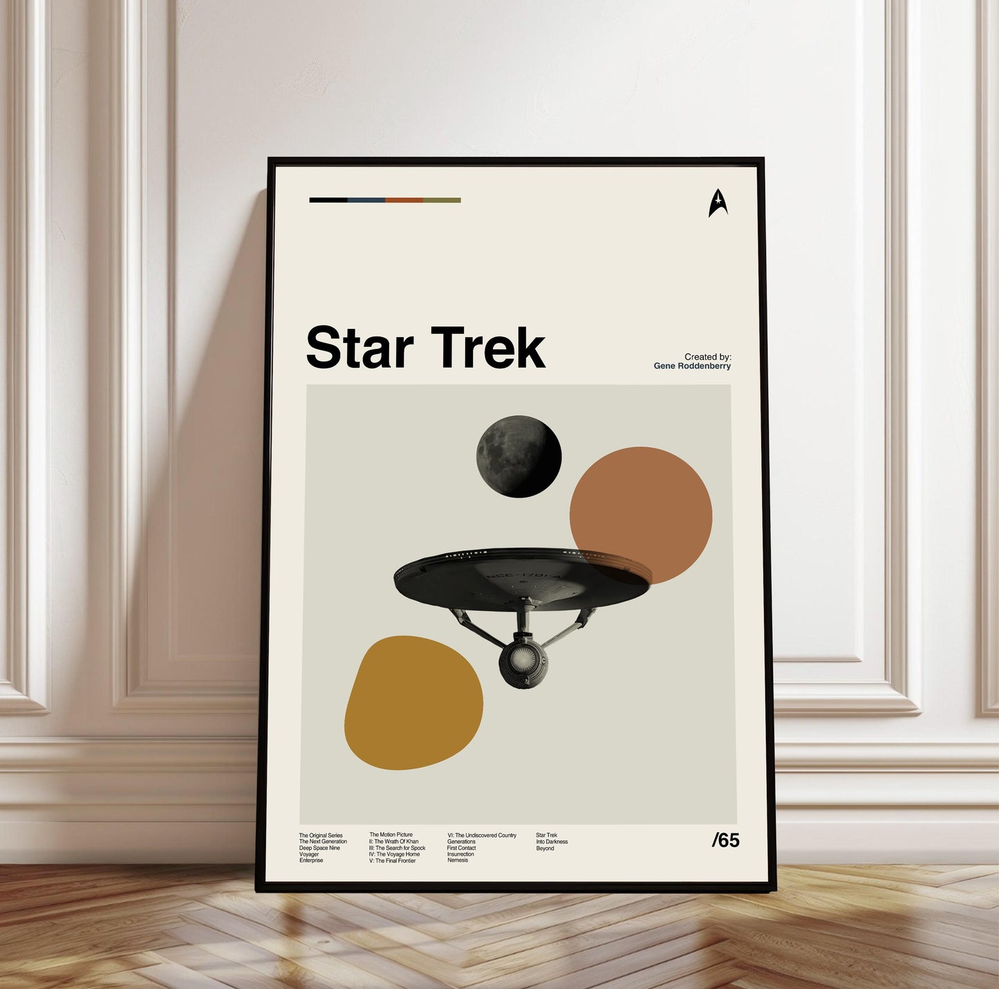 Star Trek Poster - Movie Poster - Midcentury Modern Art - Minimalist Print - Retro Poster - Vintage Print Art - Wall Art - Gifts for him