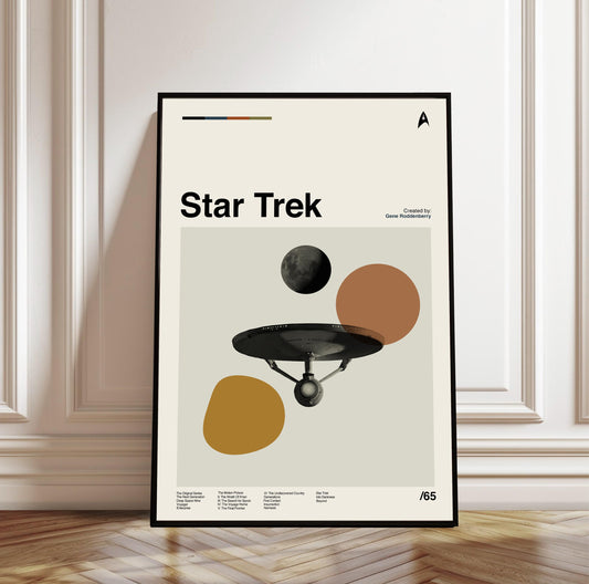 Star Trek Poster - Movie Poster - Midcentury Modern Art - Minimalist Print - Retro Poster - Vintage Print Art - Wall Art - Gifts for him
