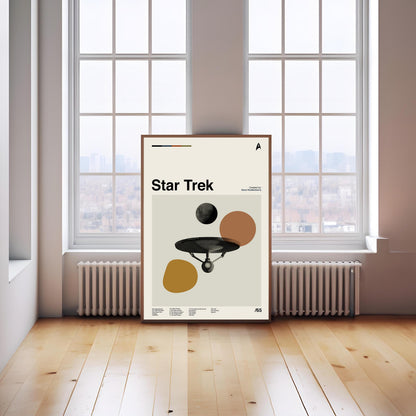 Star Trek Poster - Movie Poster - Midcentury Modern Art - Minimalist Print - Retro Poster - Vintage Print Art - Wall Art - Gifts for him