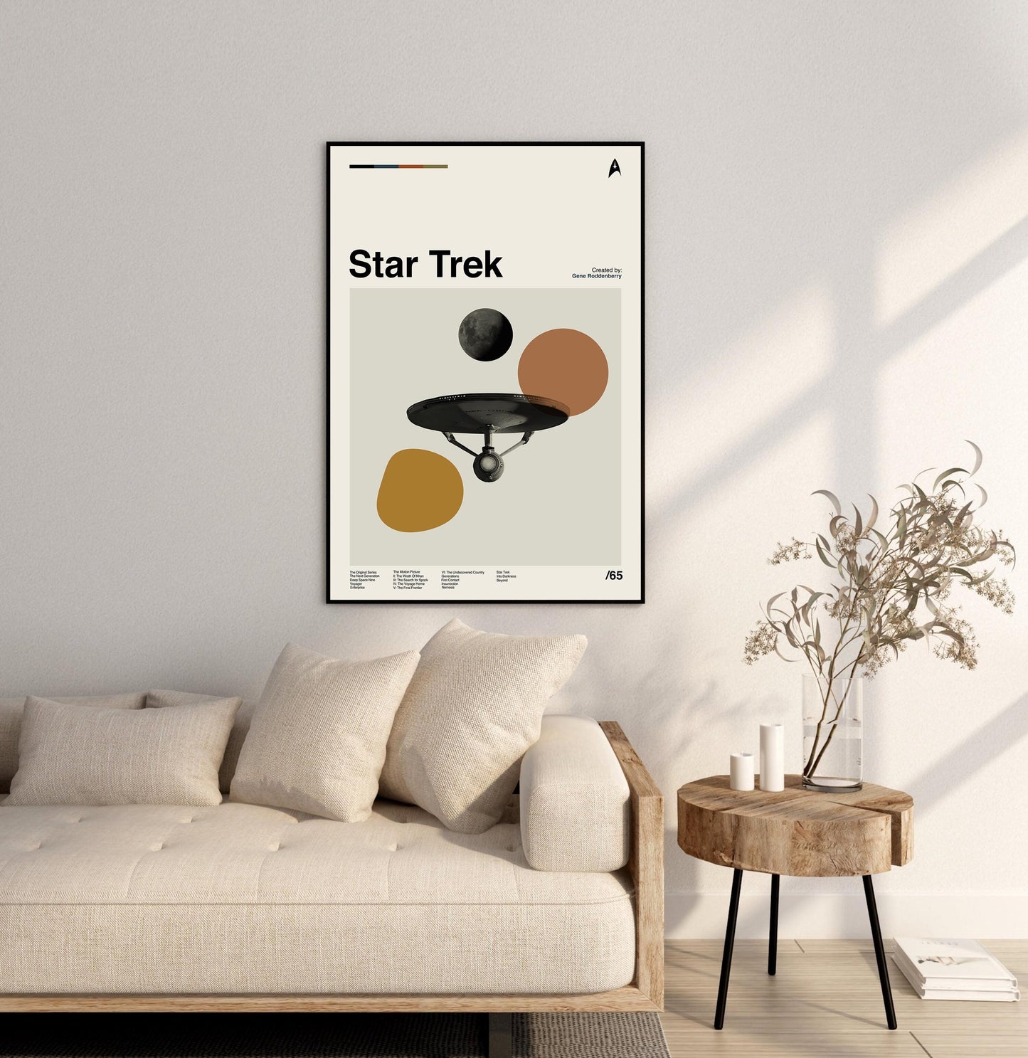 Star Trek Poster - Movie Poster - Midcentury Modern Art - Minimalist Print - Retro Poster - Vintage Print Art - Wall Art - Gifts for him